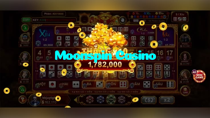 Moonspin Casino casino presented on mobile device in Pakistan with slots and live games